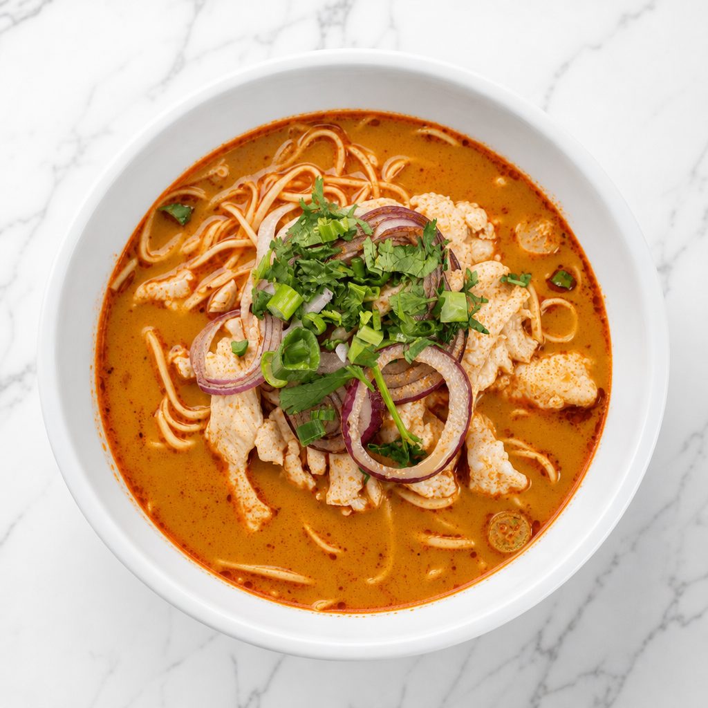 咖喱鸡汤面 / Curry Chicken Noodle Soup.