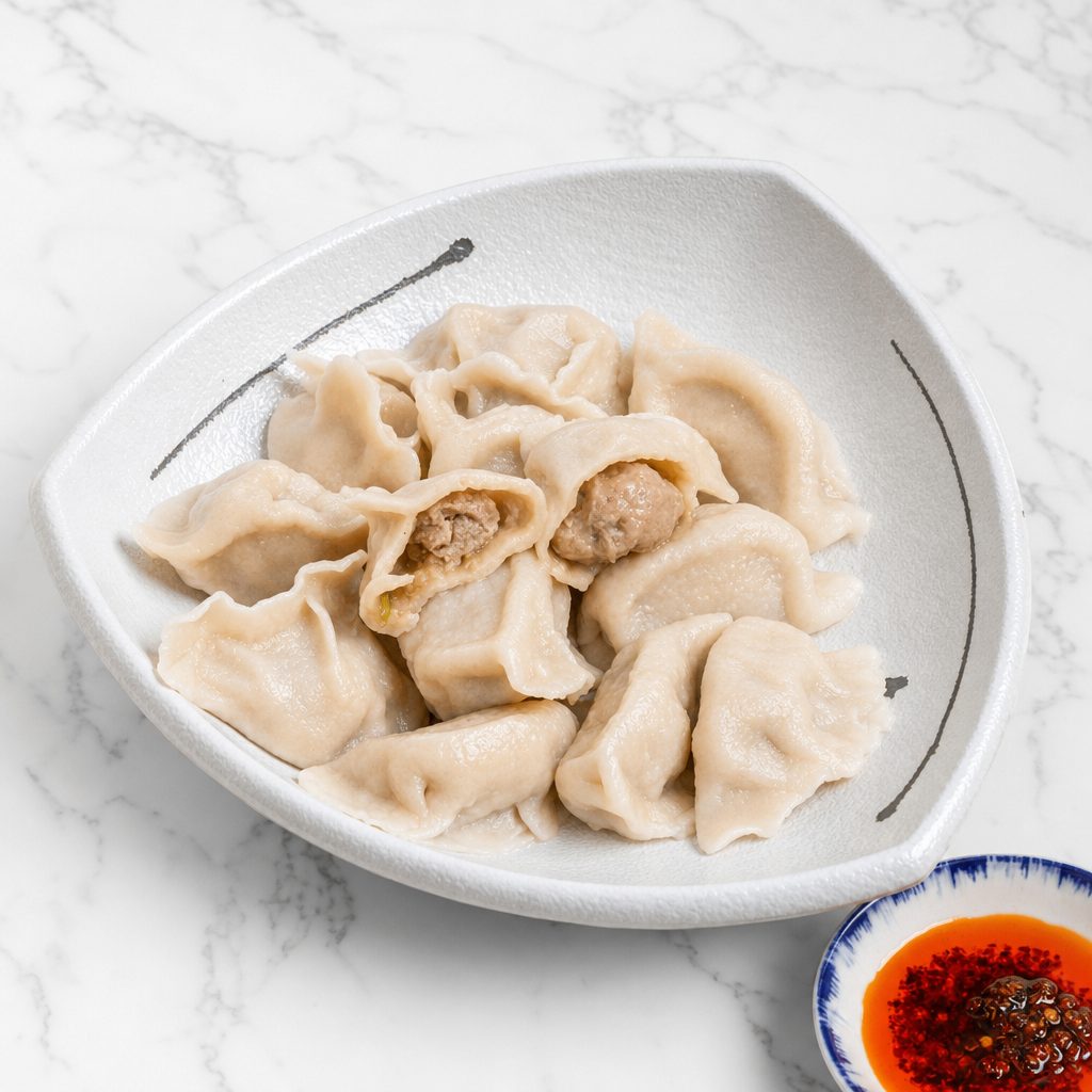 猪肉白菜水饺 / Chinese Cabbage and Pork Dumplings.