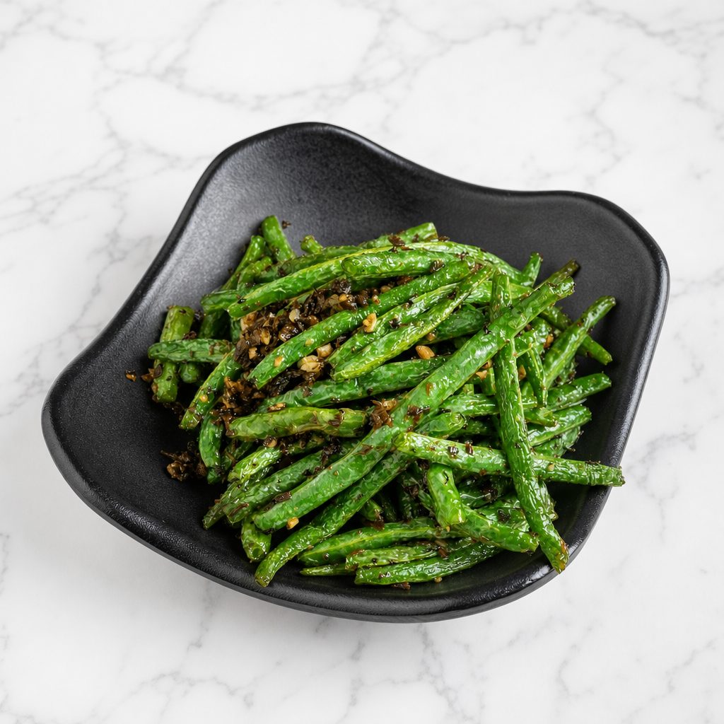 干煸四季豆 / Stir-Fried String Beans.