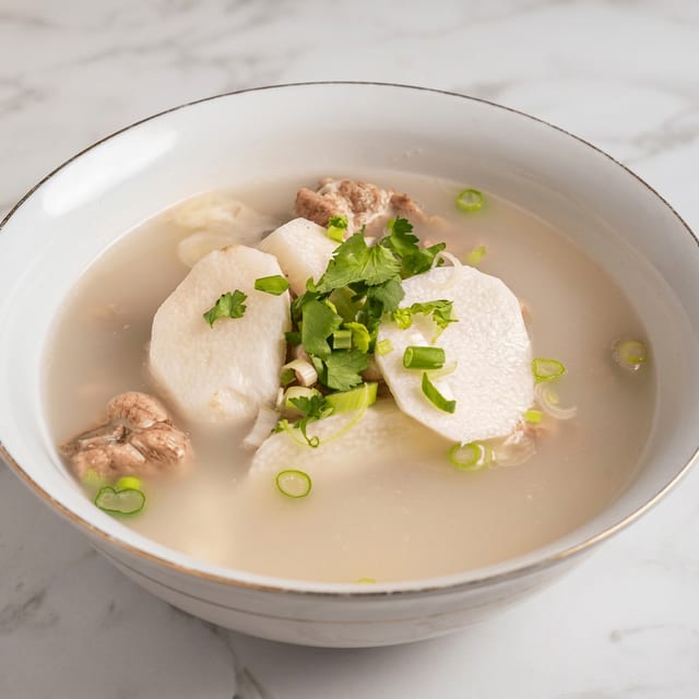 山药排骨汤 / Yam and Pork Rib Soup.