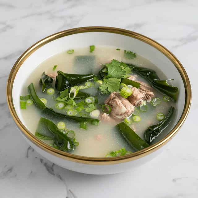 海带排骨汤 / Kelp and Pork Rib Soup.
