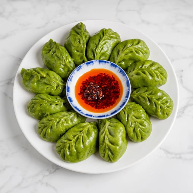 G10. Bok Choy, Tofu, and Vermicelli Dumplings.